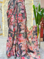 "MIDNIGHT BLOOM SAREE"
