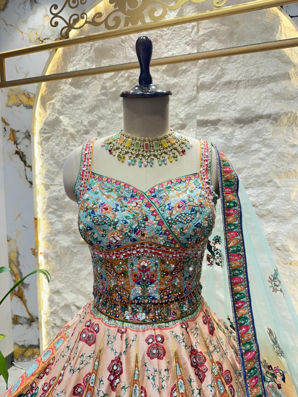 "ROYAL MOSAIC HERITAGE LEHENGA"