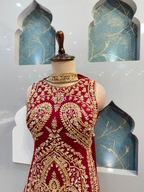 "BURGANDY MUGHAL ROYALE SHARARA"