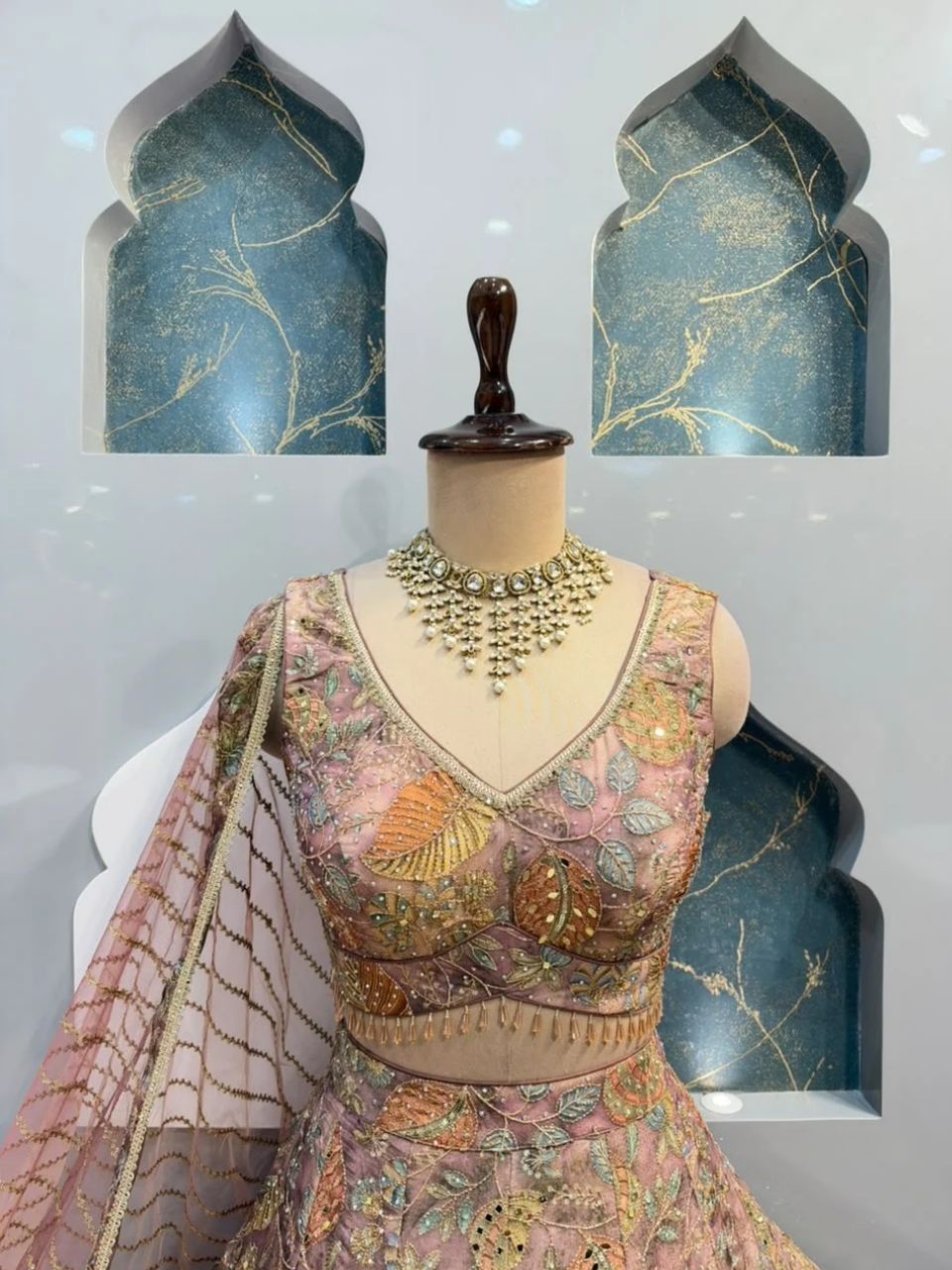 "ELEGANT BLUSH PINK LEHENGA"