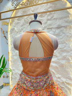 "AMBER BLOSSOM  COUTURE LEHENGA"