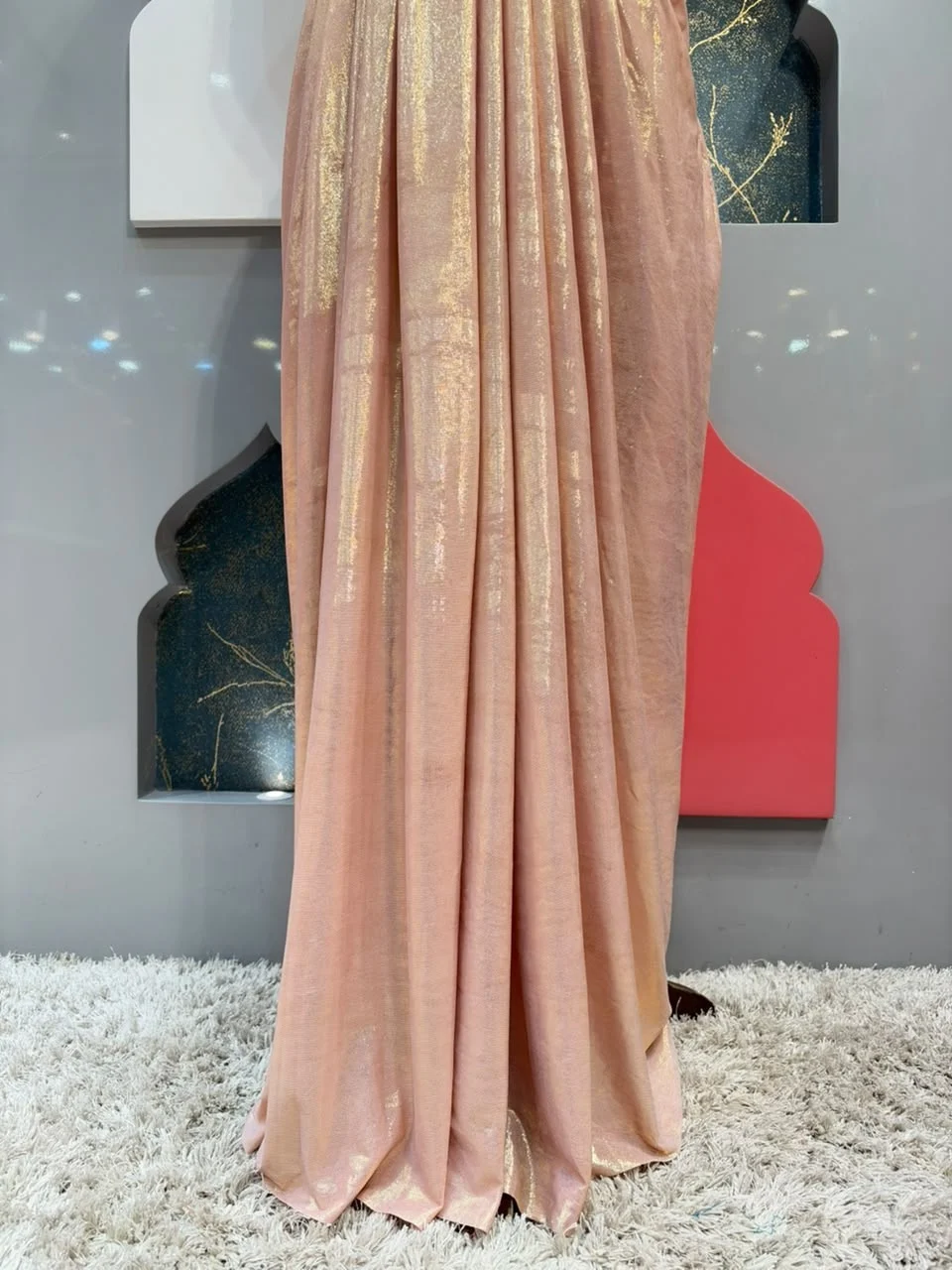 "BLUSH PINK DRAPED INDO-WESTERN"