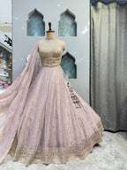 "BLUSH PEARL EMBELLISHED LEHENGA"