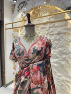 "MIDNIGHT BLOOM SAREE"