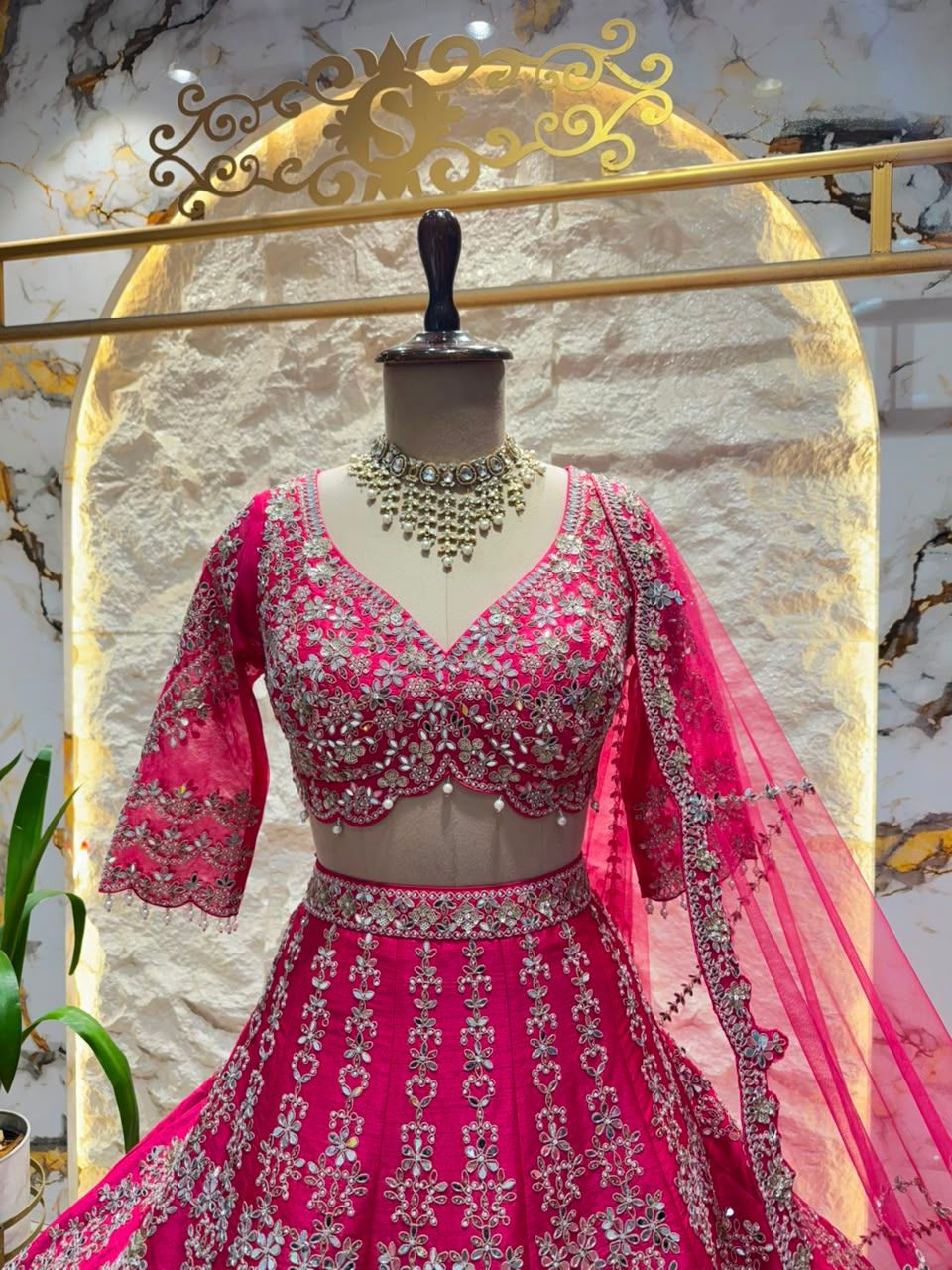 "MAGENTA BLOSSOM LUXE LEHENGA"