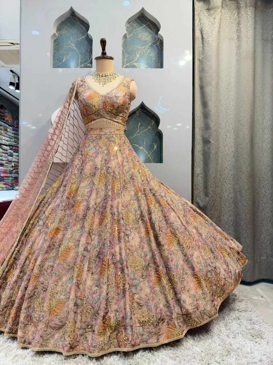 "ELEGANT BLUSH PINK LEHENGA"