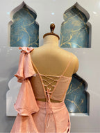 "BLUSH ROSE DRAPE SAREE"