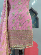 "BLUSH PINK ZARI EMBROIDERED GARARA"