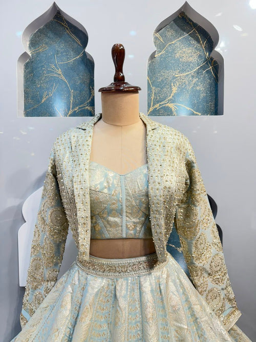 "ICE BLUE ROYALE LEHENGA"
