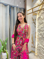 "PINK PAISLEY FUSION INDO-WESTERN"