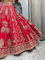 "RUBY RED DESIGNER LEHENGA"