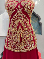 "BURGANDY MUGHAL ROYALE SHARARA"