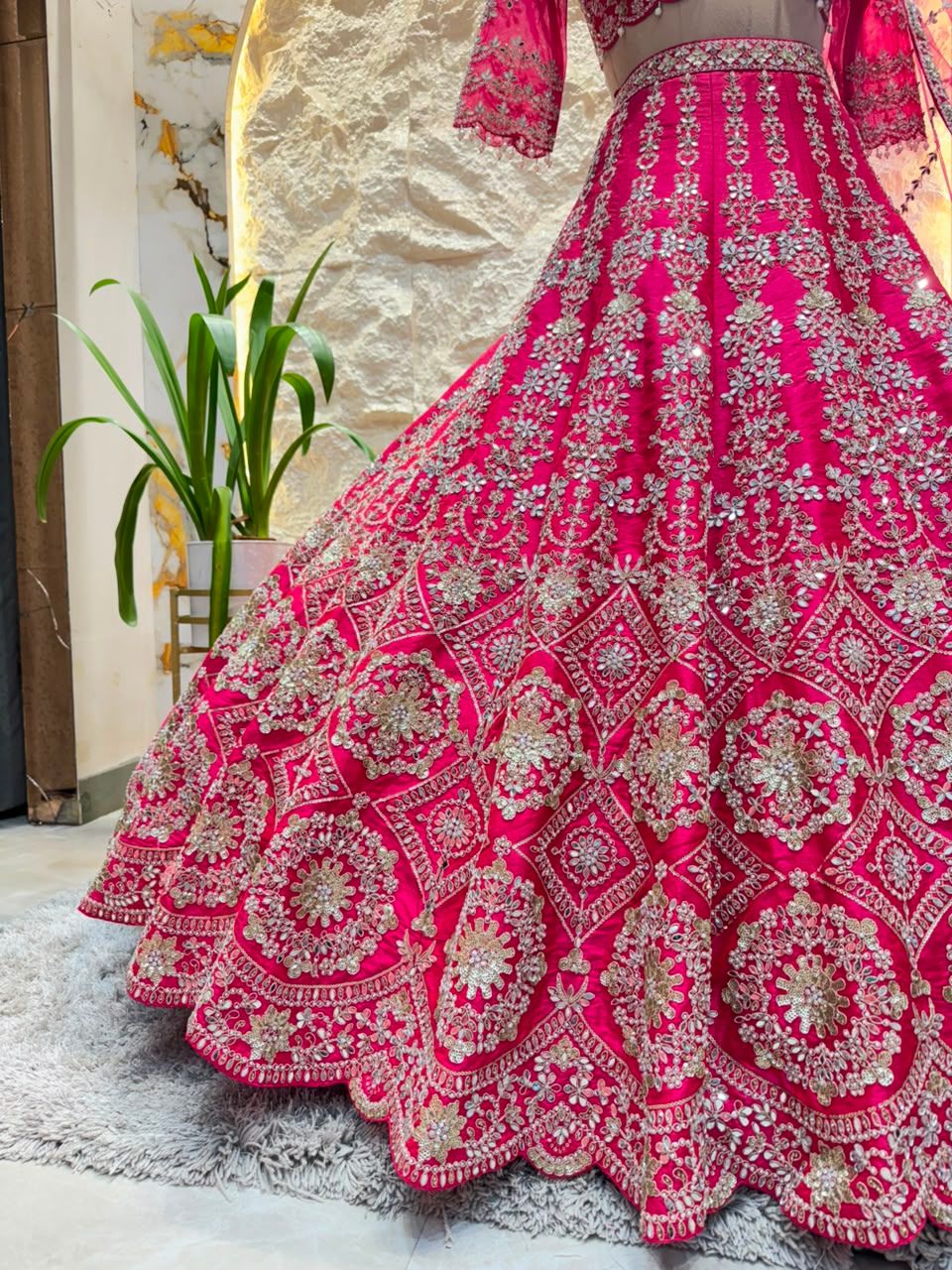 "MAGENTA BLOSSOM LUXE LEHENGA"