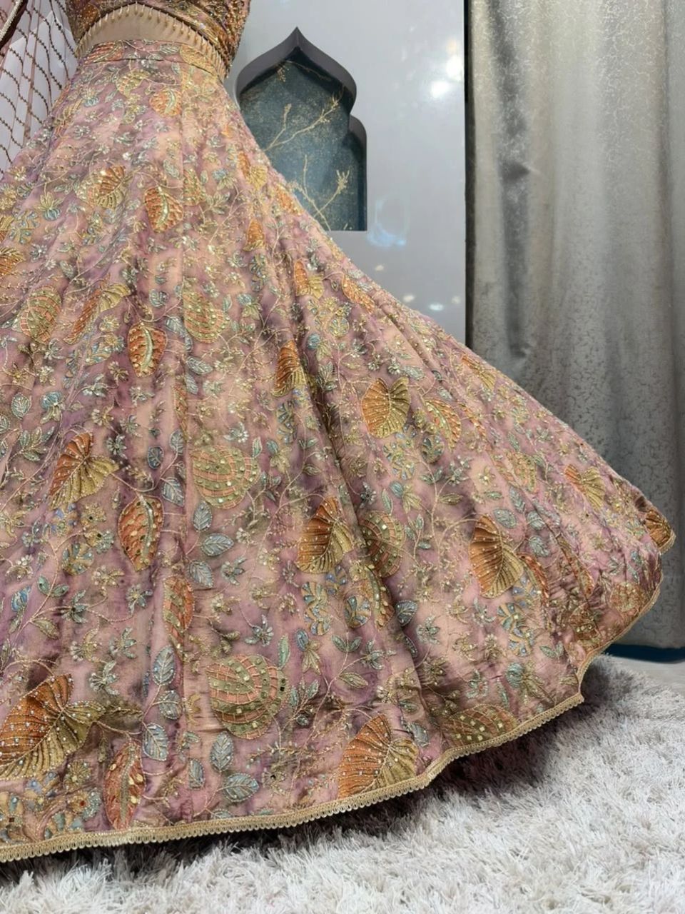 "ELEGANT BLUSH PINK LEHENGA"