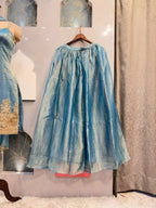 "ELEGANT TEAL BLUE SHARARA"