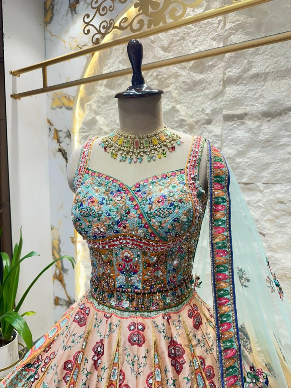 "ROYAL MOSAIC HERITAGE LEHENGA"