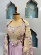 "LAVENDER BLOOM EMBROIDERED INDO-WESTERN"