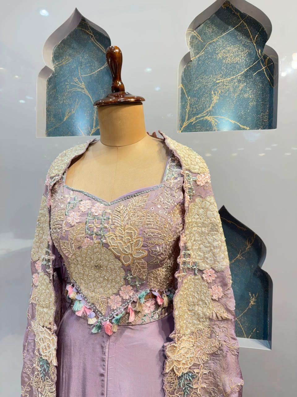"LAVENDER BLOOM EMBROIDERED INDO-WESTERN"