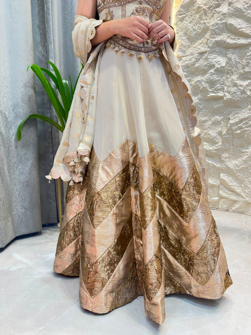 "CHAMPAGNE ROYALE LEHENGA"