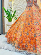 "AMBER BLOSSOM  COUTURE LEHENGA"