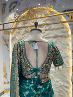 "TEAL MAJESTY DESIGNER SAREE"