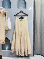 "IVORY BLOSSOM EMBROIDERED SHARARA"