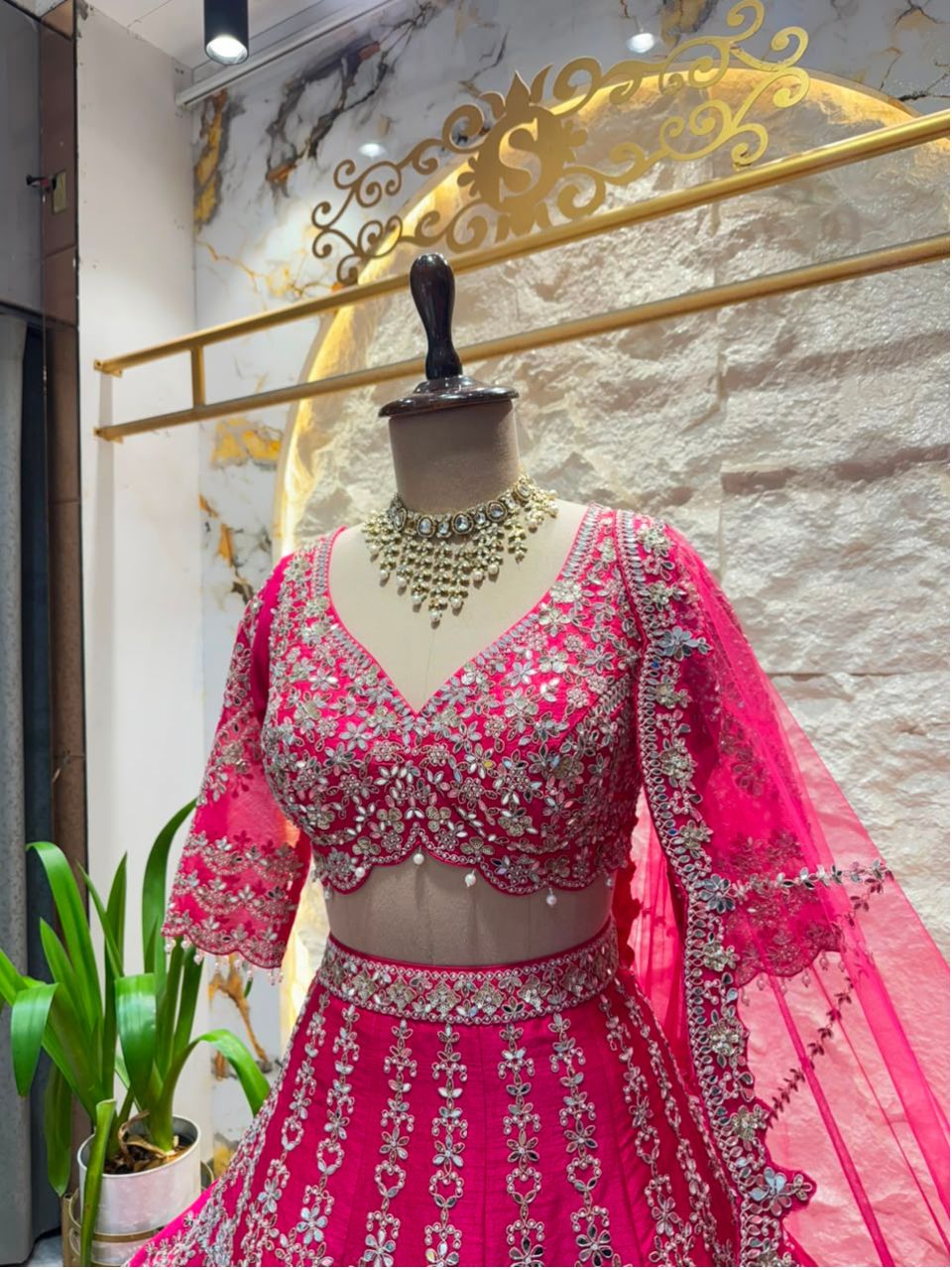 "MAGENTA BLOSSOM LUXE LEHENGA"