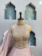 "BLUSH PEARL EMBELLISHED LEHENGA"