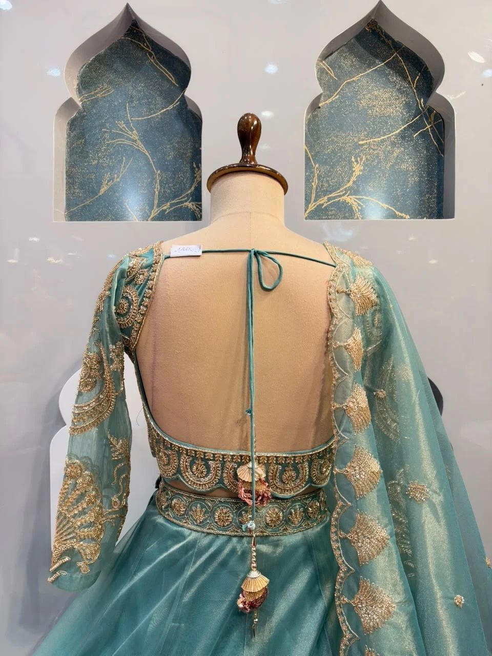 "ELEGANT TEAL BLUE LEHENGA"