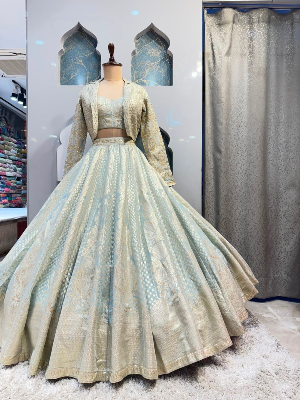 "ICE BLUE ROYALE LEHENGA"