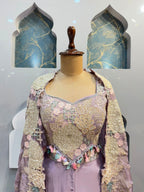 "LAVENDER BLOOM EMBROIDERED INDO-WESTERN"