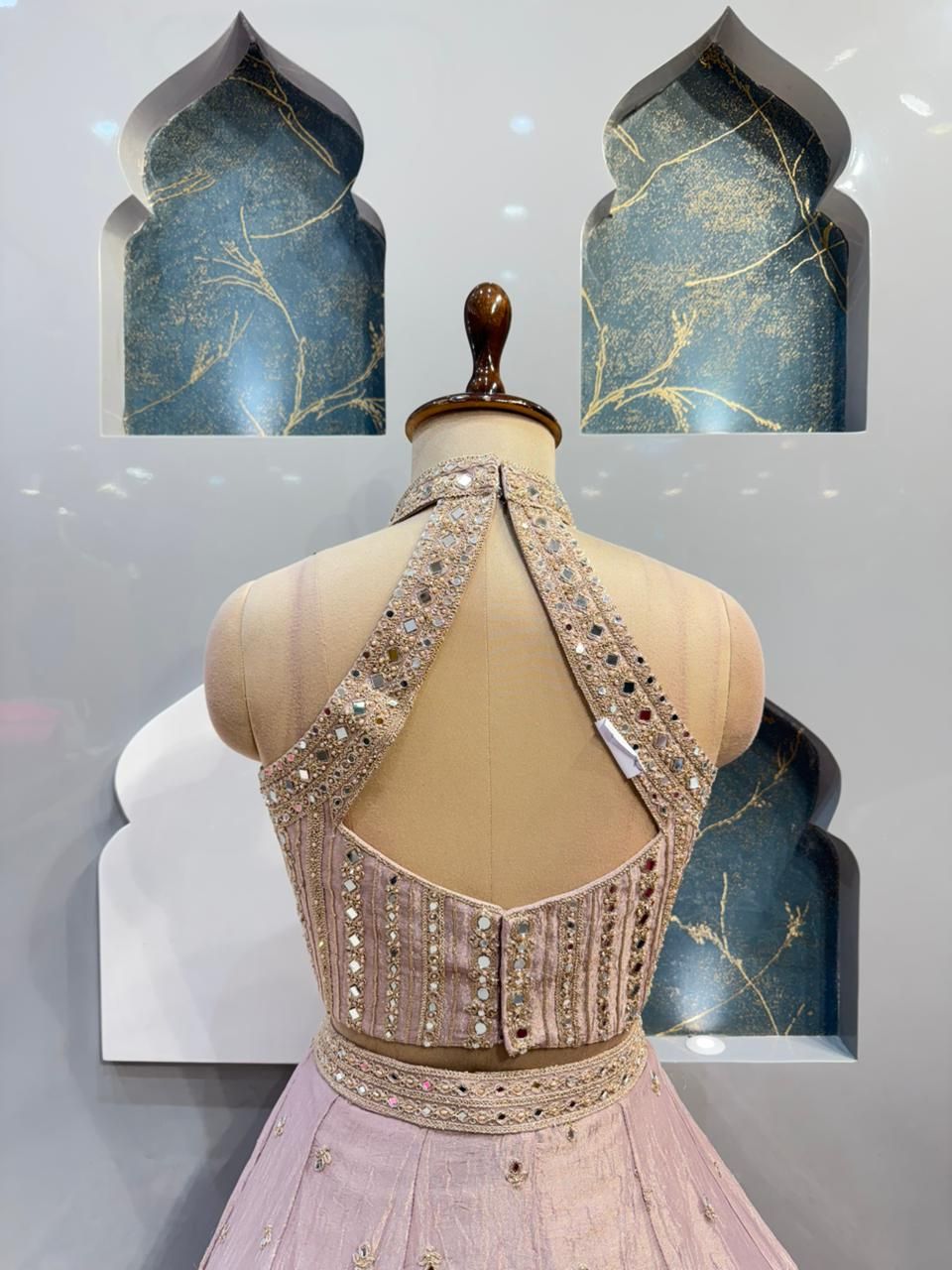 "BLUSH PEARL EMBELLISHED LEHENGA"