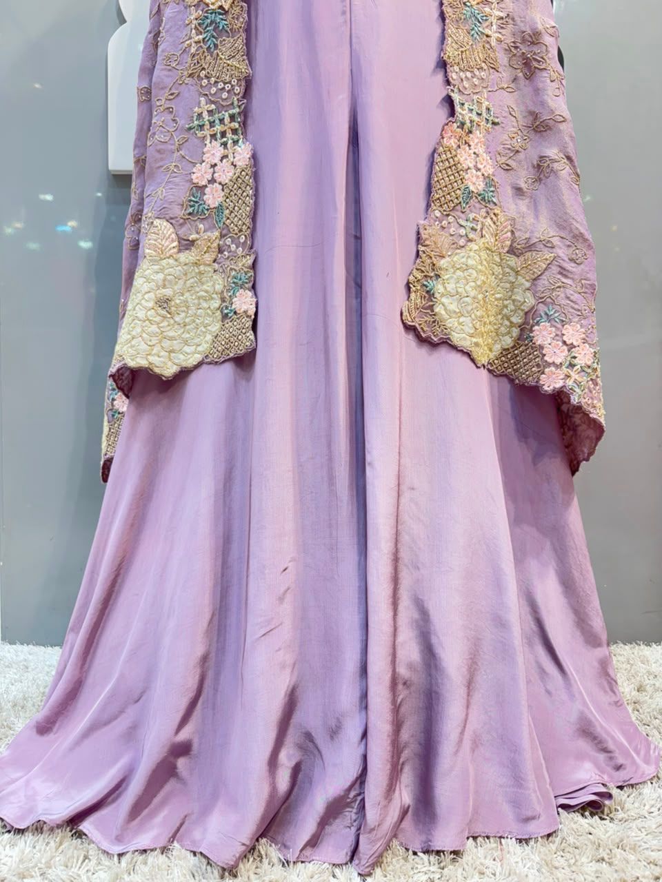"LAVENDER BLOOM EMBROIDERED INDO-WESTERN"