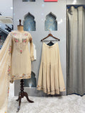 "IVORY BLOSSOM EMBROIDERED SHARARA"