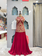 "BURGANDY MUGHAL ROYALE SHARARA"