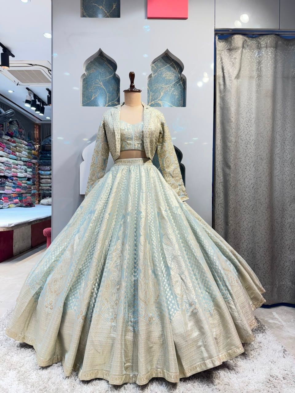"ICE BLUE ROYALE LEHENGA"