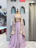 "LAVENDER BLOOM EMBROIDERED INDO-WESTERN"