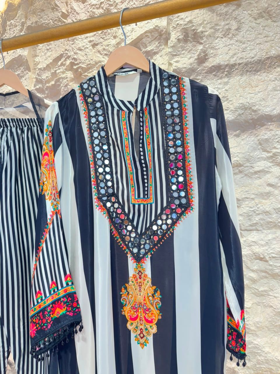 "MIDNIGHT MUSE MULTICOLOUR EMBROIDERED SUIT"