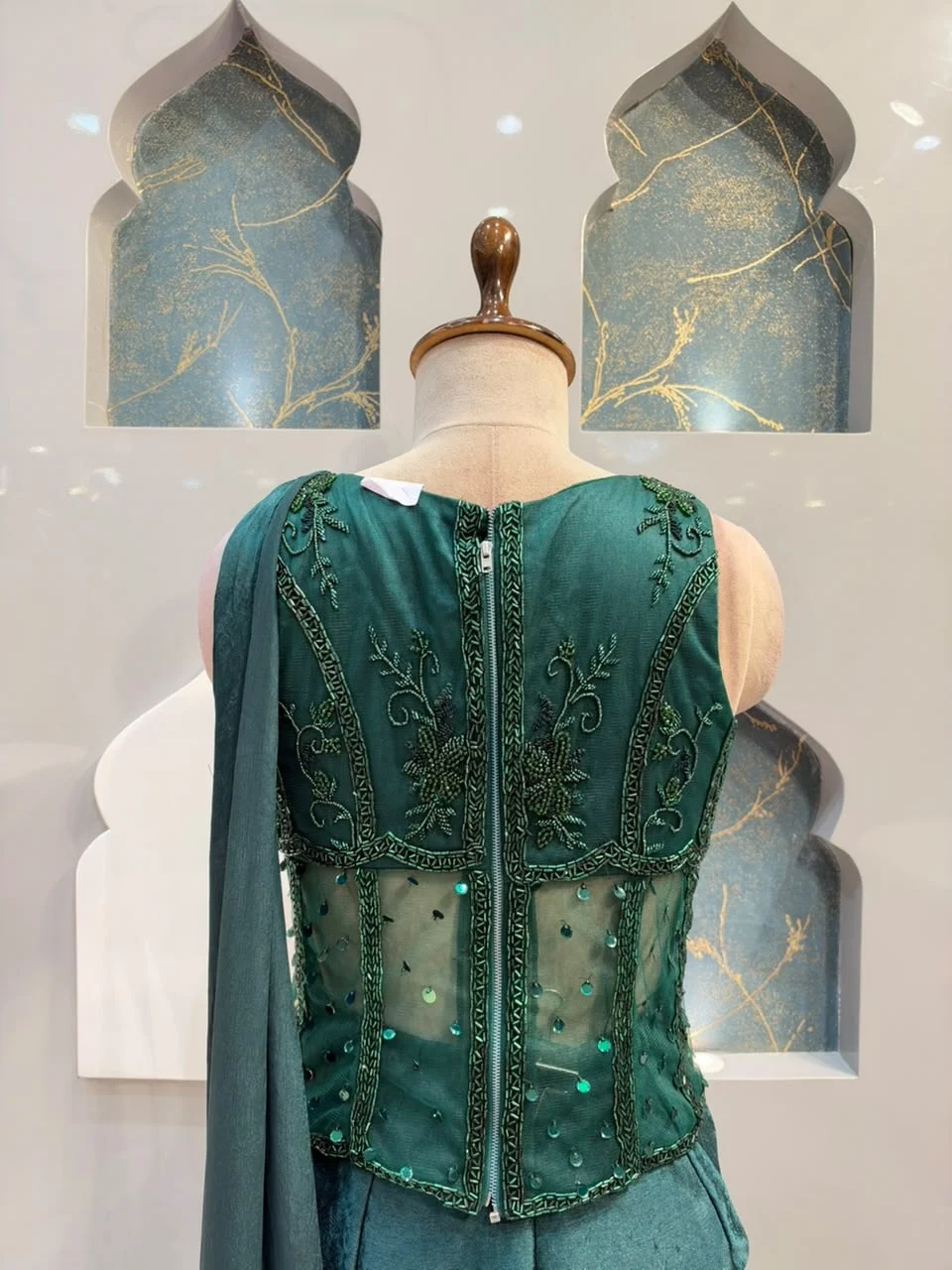 "EMERALD ELEGANCE INDO-WESTERN"