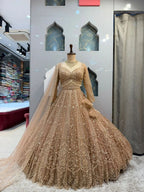"CHAMPAGNE GOLD REGL LEHENGA"
