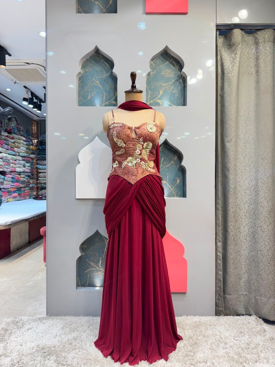 "WINE BLOSSOM COUTURE INDO-WESTERN"