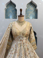 "IVORY HERITAGE EMBROIDERED ANARKALI"