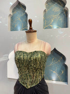 "EMERALD NOIR DRAPE INDO-WESTERN"