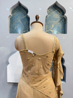 "ELEGANT CHAMPAGNE GOLD INDO-WESTERN"