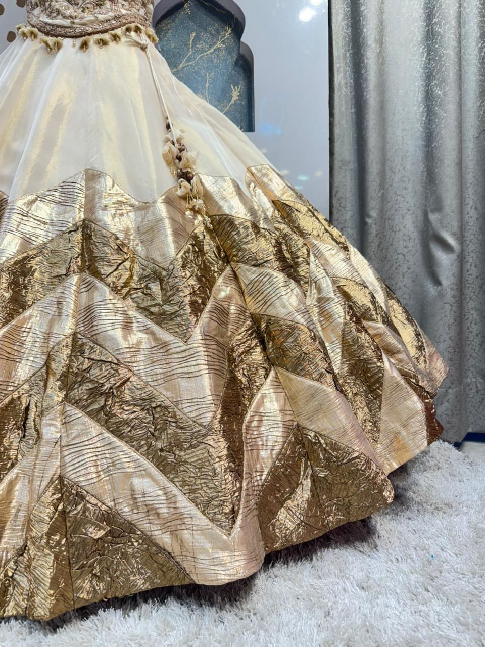"IVORY REGAL BLOOM LEHENGA"