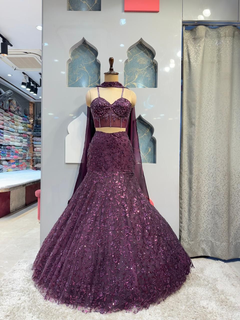 "ROYAL PLUM EMBELLISHED MEMAID"