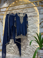 "ROYAL NAVY BLUE EMBROIDERED SUIT"