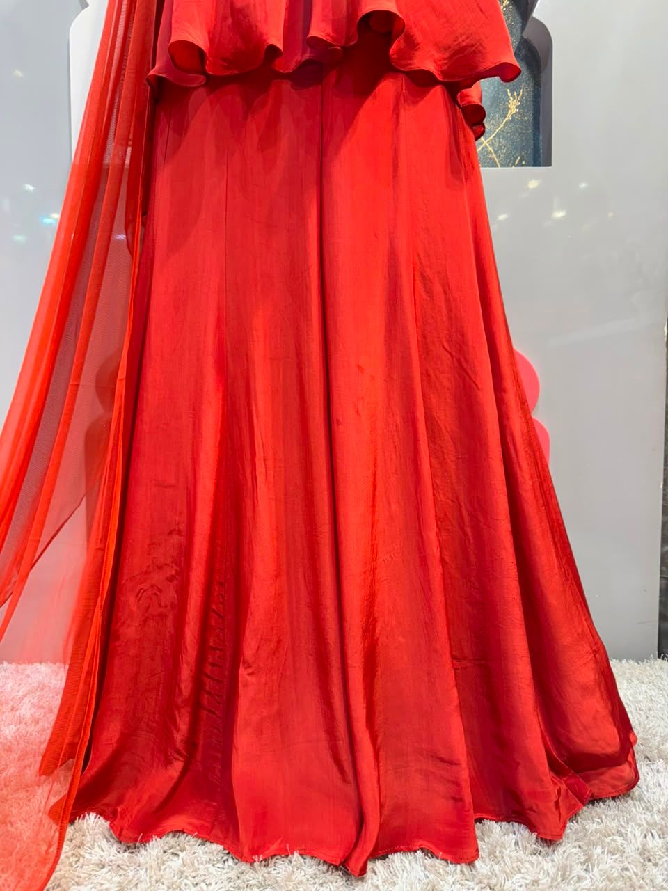 "CRIMSON BLOOM EMBELLISHED INDO-WESTERN"
