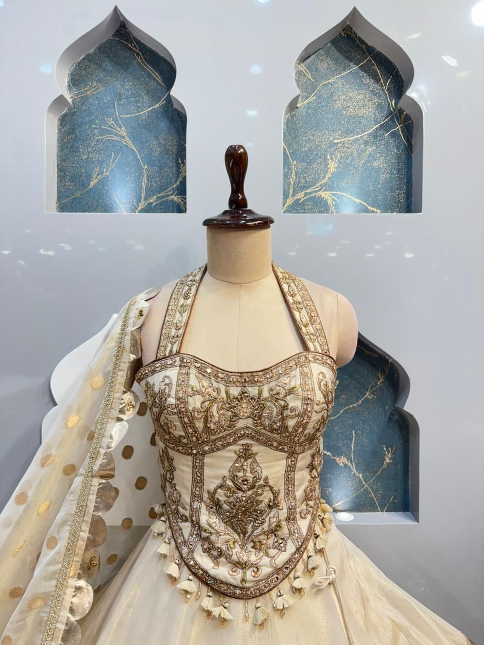"IVORY REGAL BLOOM LEHENGA"