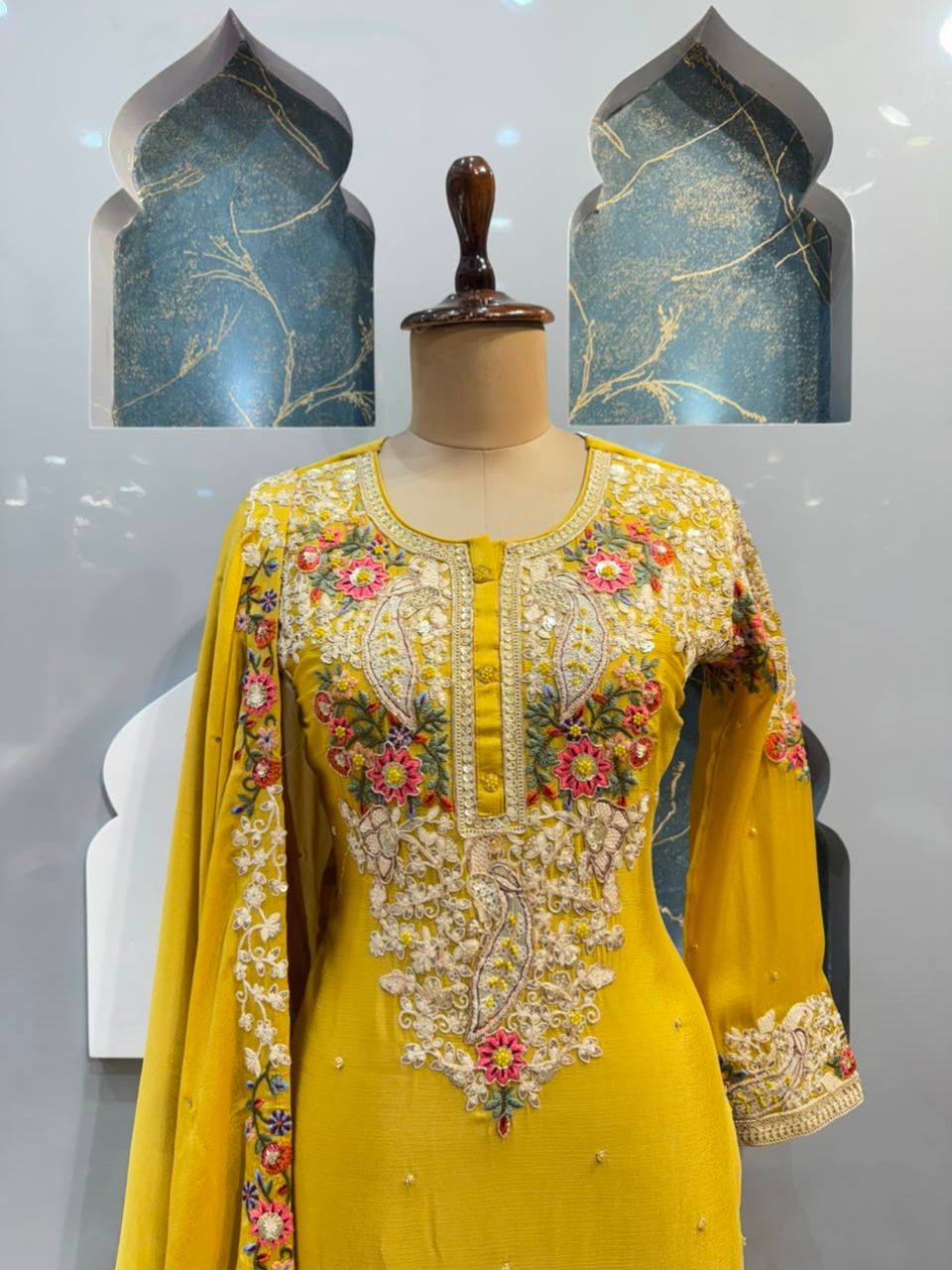 "SUNSHINE YELLOW FLORAL SHARARA"
